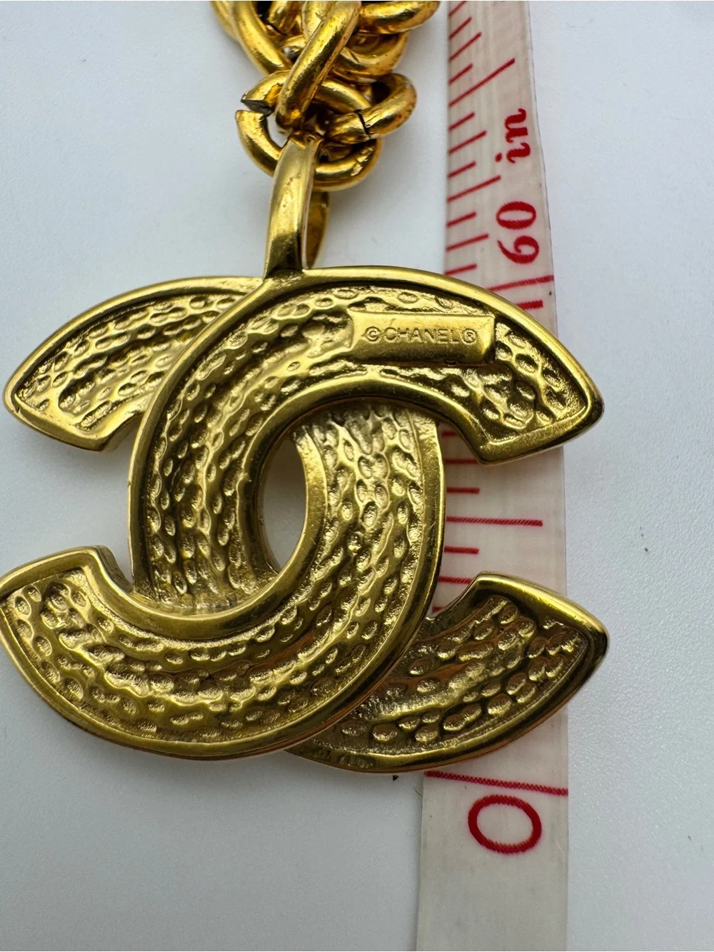 Vintage Chanel CC pendant necklace